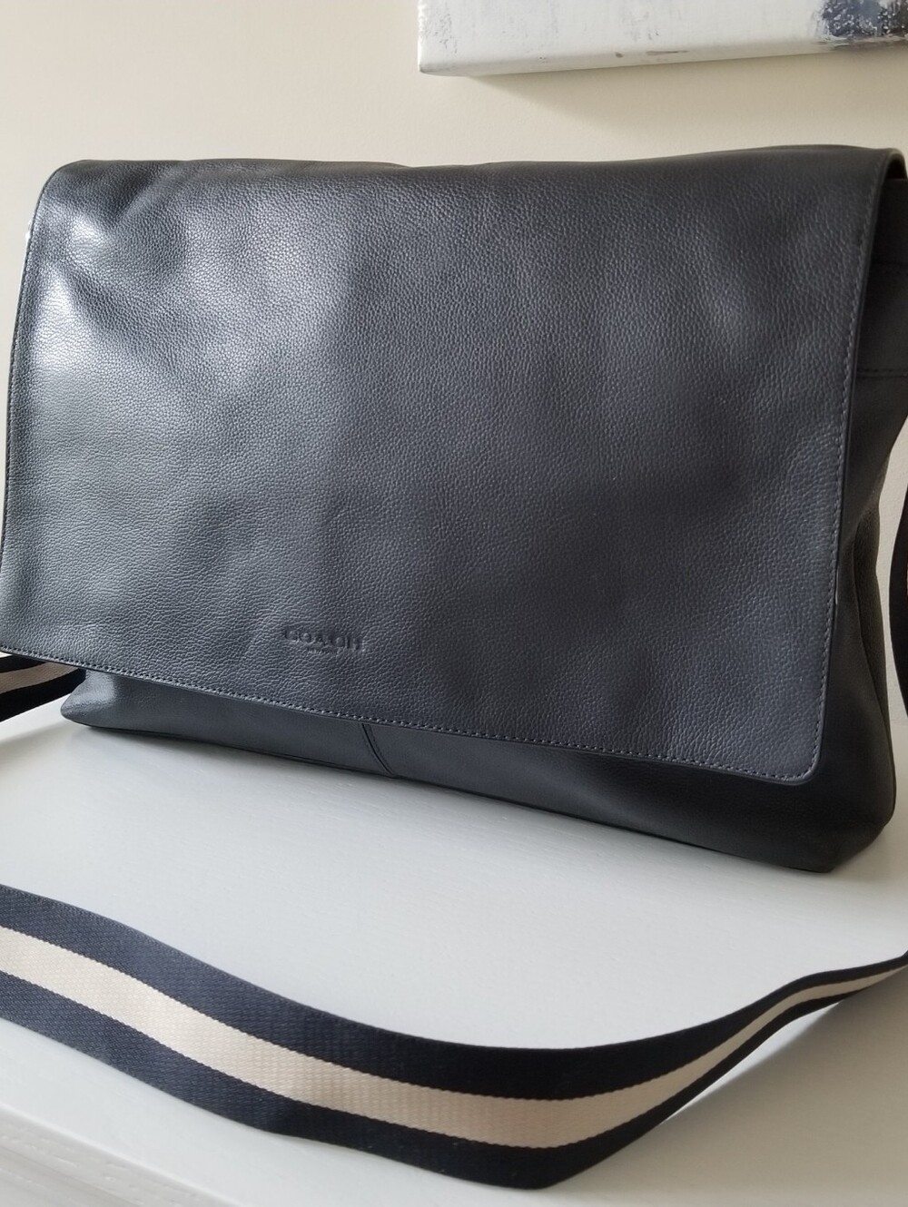 Coach Charles Messenger Bag Crossbody Navy - Picture 3 of 16
